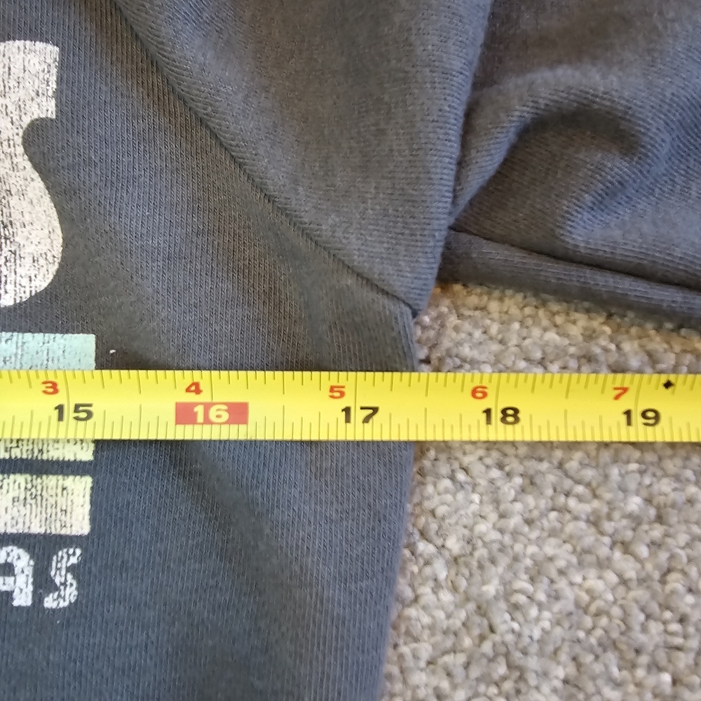 Tylers Texas Gray Cropped Hoodie Sweatshirt~Medium - Picture 11 of 12